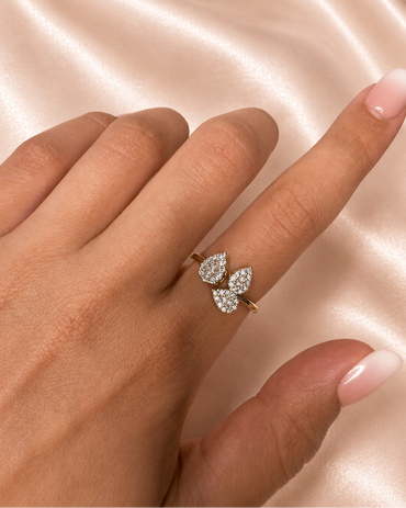 Trèfle Zirkonia Ring